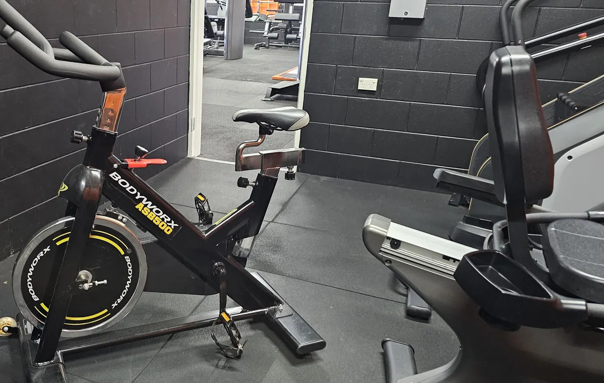 A Bodyworx spin bike in the cardio room at Get Fit Burdekin